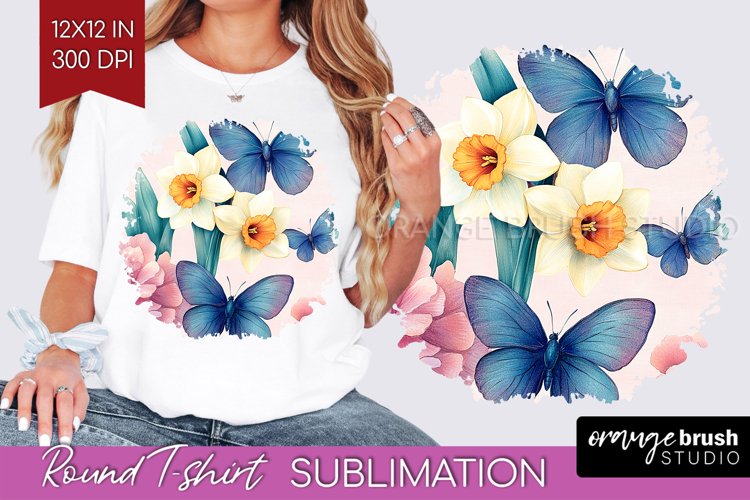 Spring Blossom Round Tshirt Background - Flowers PNG