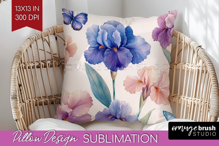 Spring Blossom Pillow Sublimation - Flowers Pillow Cover PNG example image 1