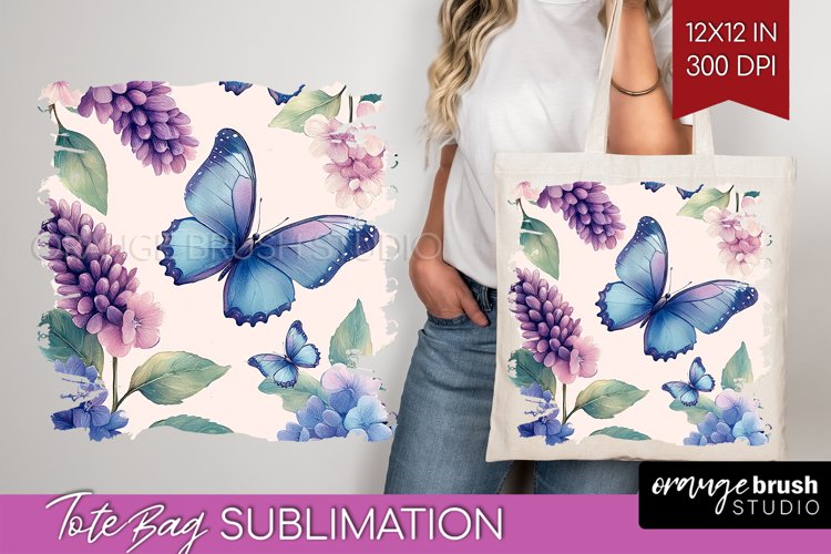Spring Blossom Tote Bag - Flowers Tote Bag PNG Sublimation