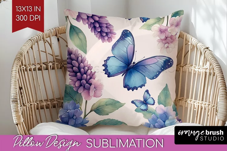 Spring Blossom Pillow Sublimation - Flowers Pillow Cover PNG