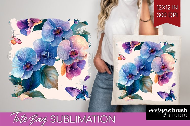 Spring Blossom Tote Bag - Flowers Tote Bag PNG Sublimation