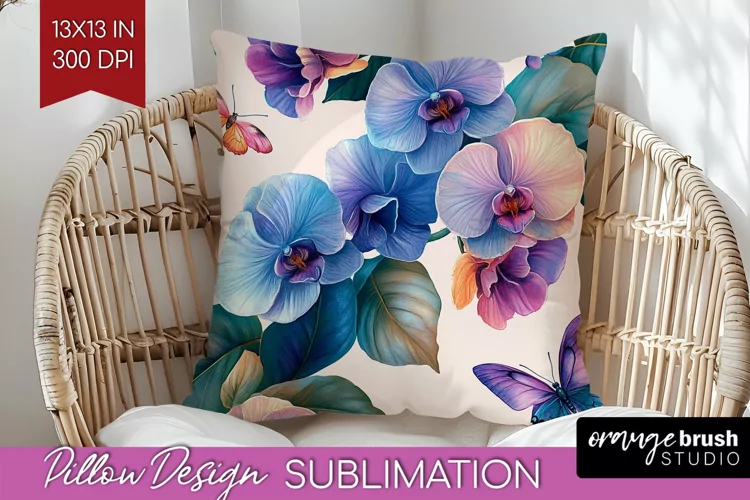Spring Blossom Pillow Sublimation - Flowers Pillow Cover PNG