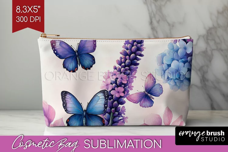 Spring Blossom Cosmetic Bag - Flowers Makeup Bag PNG