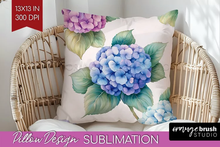 Spring Blossom Pillow Sublimation - Flowers Pillow Cover PNG