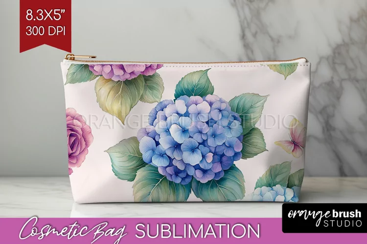 Spring Blossom Cosmetic Bag - Flowers Makeup Bag PNG