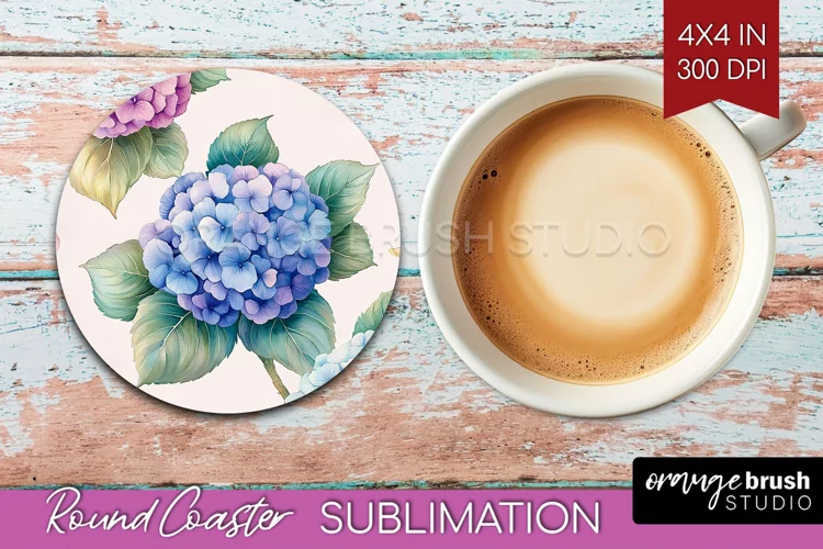 Spring Blossom Round Coaster - Flowers Coaster PNG