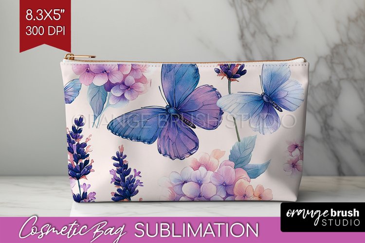Spring Blossom Cosmetic Bag - Flowers Makeup Bag PNG example image 1