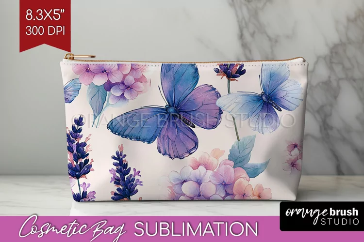 Spring Blossom Cosmetic Bag - Flowers Makeup Bag PNG