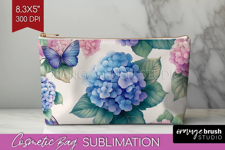 Spring Blossom Cosmetic Bag - Flowers Makeup Bag PNG