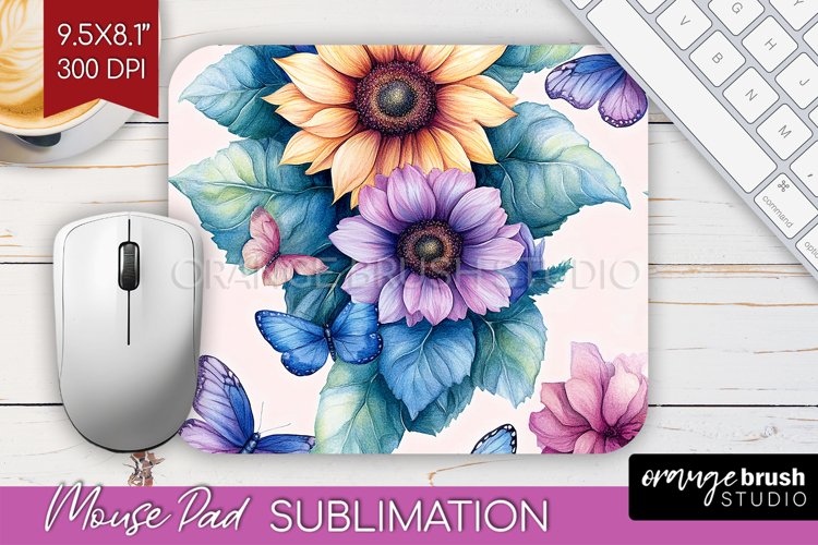 Spring Blossom Mouse Pad Sublimation - Flowers Mousepad PNG