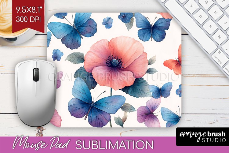 Spring Blossom Mouse Pad Sublimation - Flowers Mousepad PNG