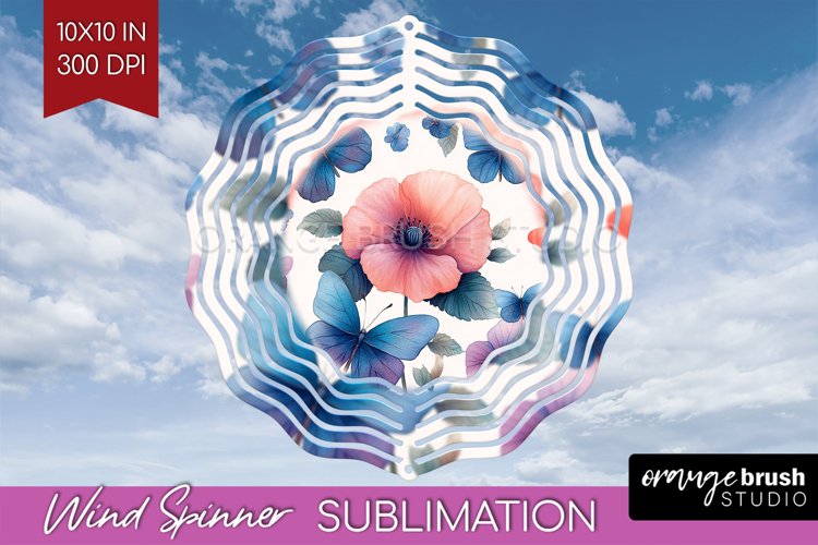 Spring Blossom Wind Spinner Sublimation PNG - Flowers Round