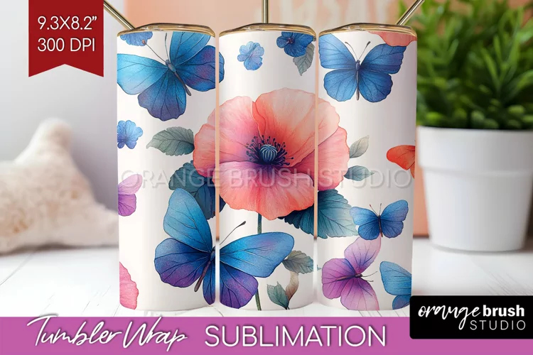 Spring Blossom Tumbler Wrap - Flowers Tumbler PNG
