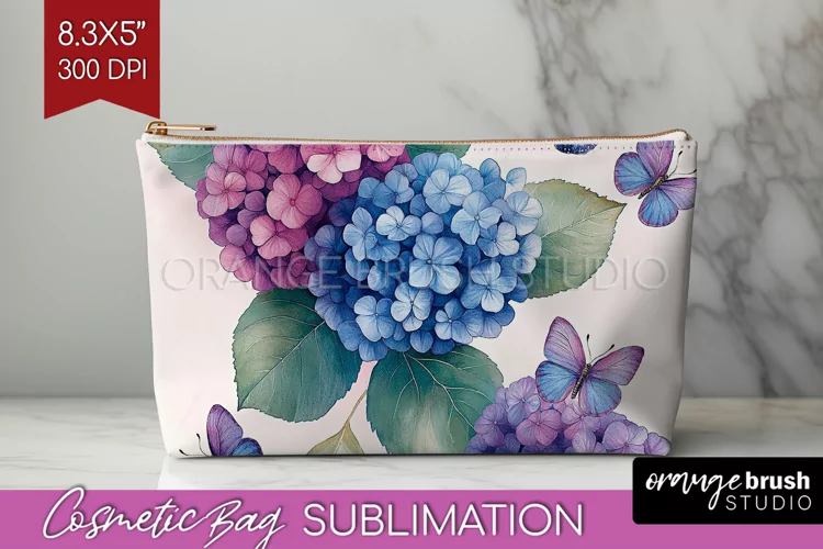 Spring Blossom Cosmetic Bag - Flowers Makeup Bag PNG