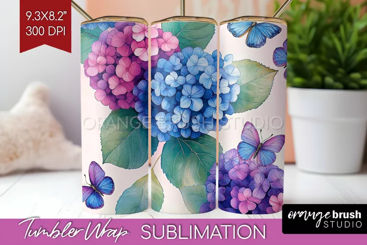 Spring Blossom Tumbler Wrap - Flowers Tumbler PNG