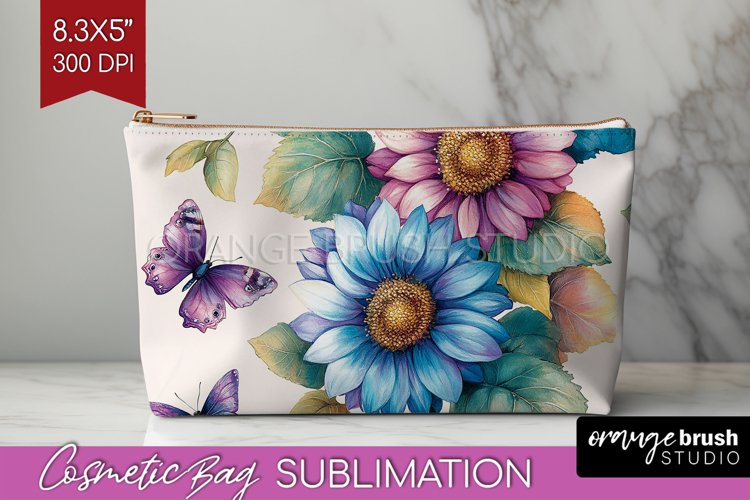 Spring Blossom Cosmetic Bag - Flowers Makeup Bag PNG