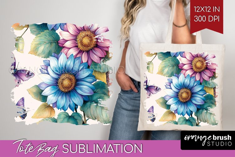 Spring Blossom Tote Bag - Flowers Tote Bag PNG Sublimation