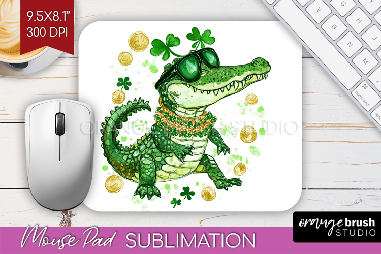 St. Patricks Day Mouse Pad Sublimation - Cute Animals PNG