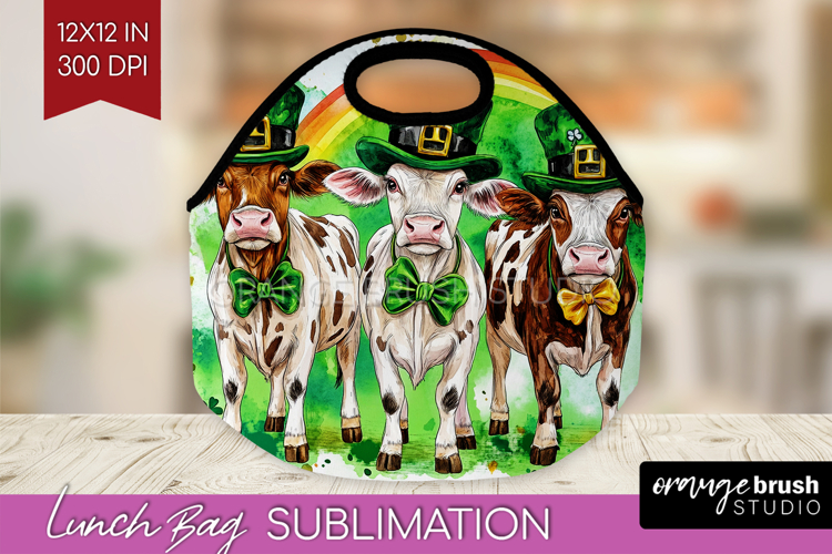St. Patricks Day Lunch Bag - Cute Animals Lunch Bug PNG