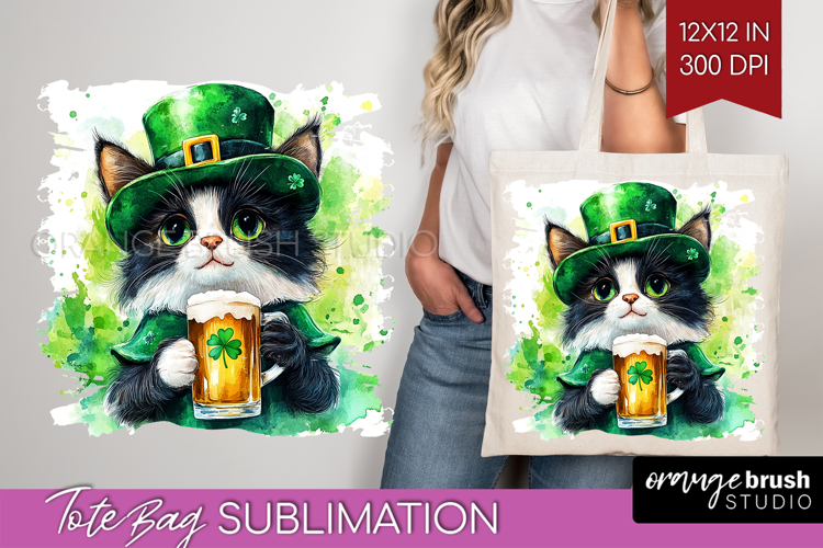 St. Patricks Day Tote Bag - Cute Animals Tote Bag PNG