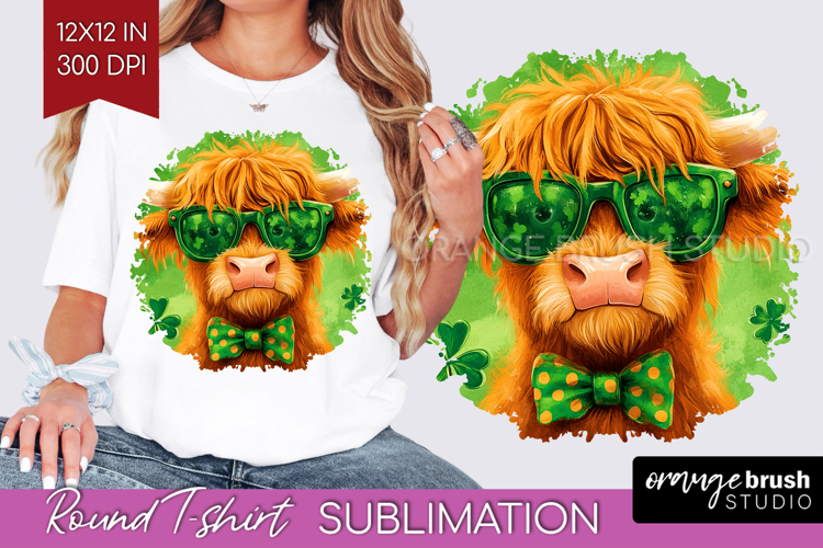 St. Patricks Day Round Tshirt Background - Cute Animals PNG