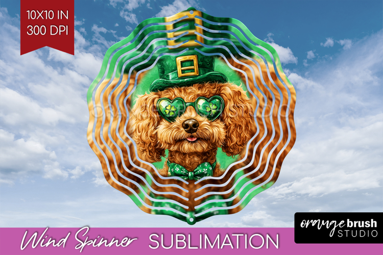 St. Patricks Day Wind Spinner Sublimation PNG - Cute Animals