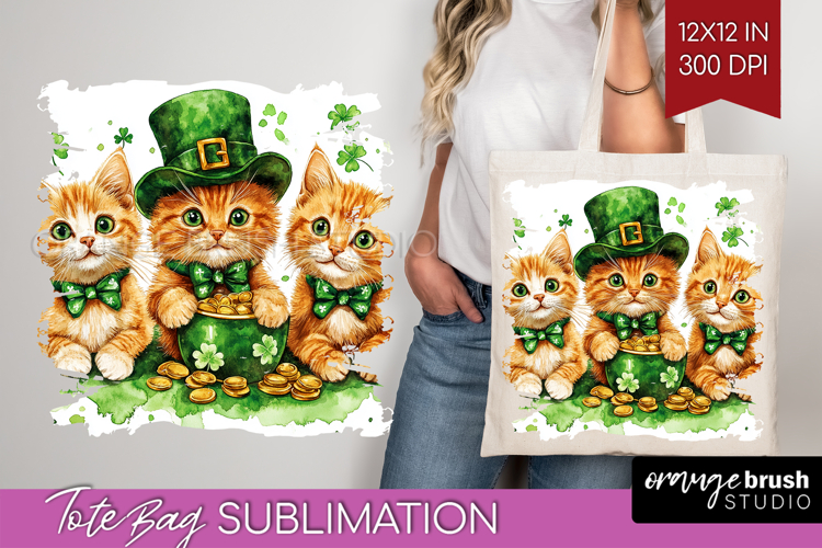St. Patricks Day Tote Bag - Cute Animals Tote Bag PNG
