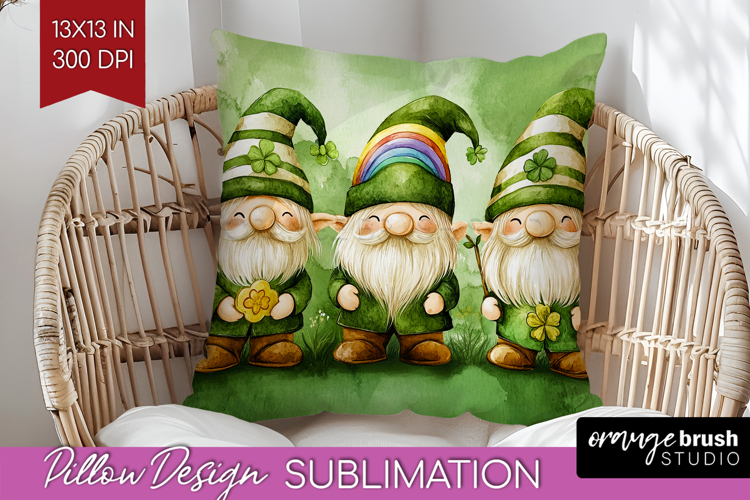 St. Patricks Day Pillow Sublimation - Cute Animals Pillow