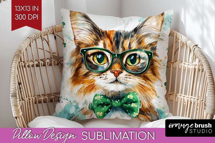 St. Patricks Day Pillow Sublimation - Cute Animals Pillow