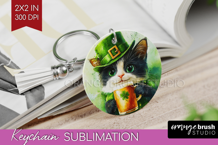 St. Patricks Day Keychain PNG - Cute Animals Keychain