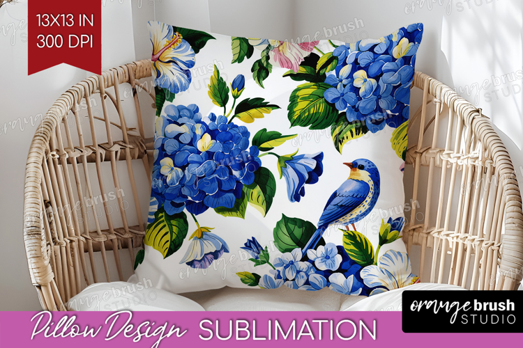 Summer Flowers Pillow Sublimation - Floral Pillow Cover PNG
