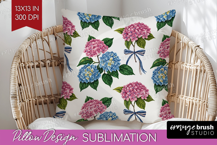 Summer Flowers Pillow Sublimation - Floral Pillow Cover PNG