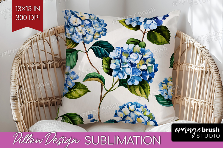 Summer Flowers Pillow Sublimation - Floral Pillow Cover PNG