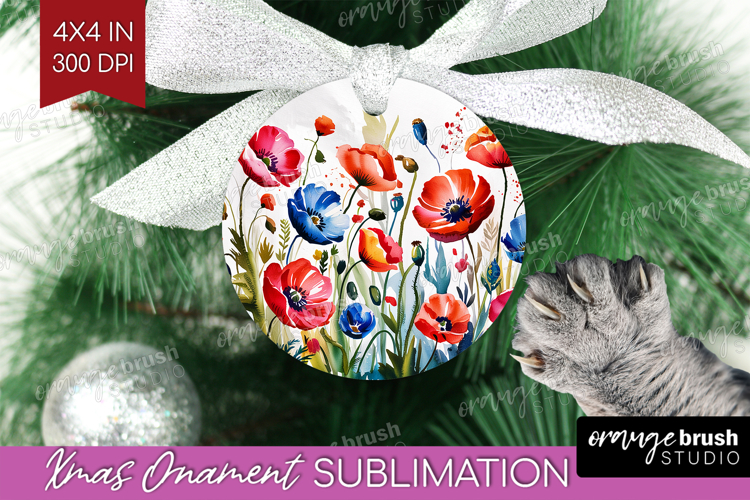 Summer Flowers Ornament PNG - Floral PNG Sublimation