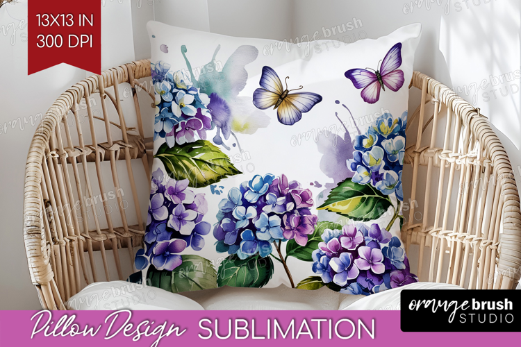 Summer Flowers Pillow Sublimation - Floral Pillow Cover PNG