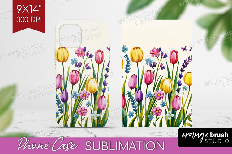 Summer Flowers Phone Case PNG - Floral Case PNG Sublimation