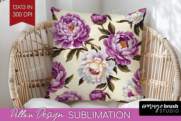 Summer Flowers Pillow Sublimation - Floral Pillow Cover PNG