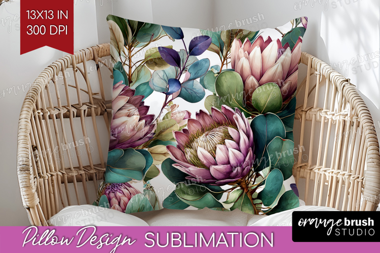 3D Flowers Pillow Sublimation - Summer Pillow Cover PNG