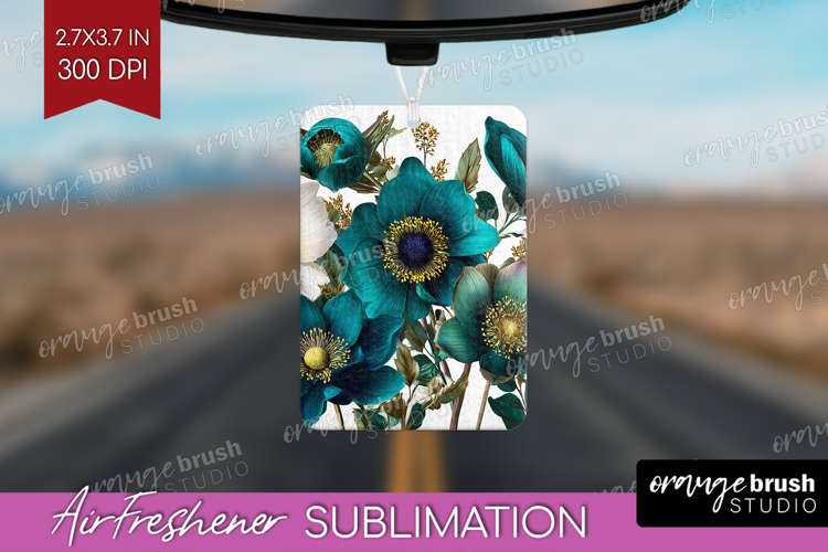 3D Flowers Air Freshener PNG - Summer PNG Sublimation