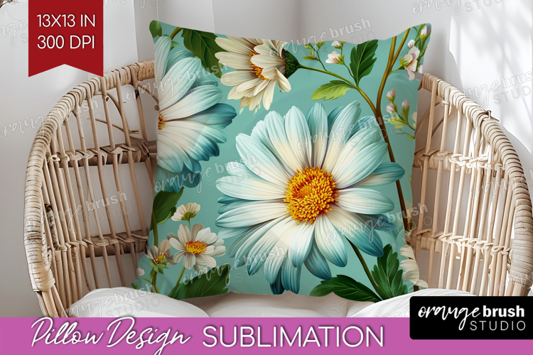 3D Flowers Pillow Sublimation - Summer Pillow Cover PNG