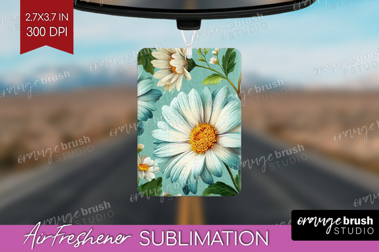 3D Flowers Air Freshener PNG - Summer PNG Sublimation