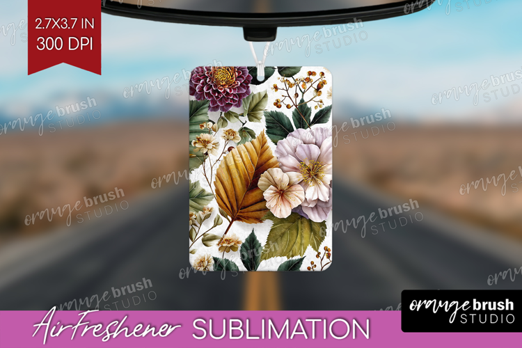 3D Flowers Air Freshener PNG - Summer PNG Sublimation