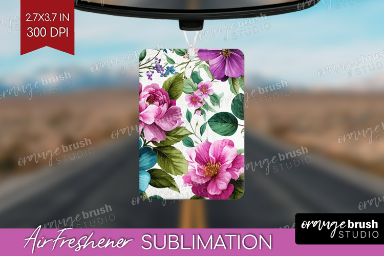3D Flowers Air Freshener PNG - Summer PNG Sublimation