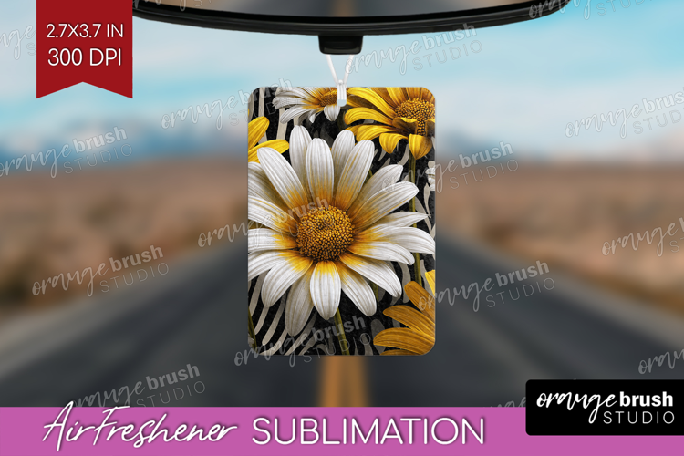 3D Flowers Air Freshener PNG - Summer PNG Sublimation