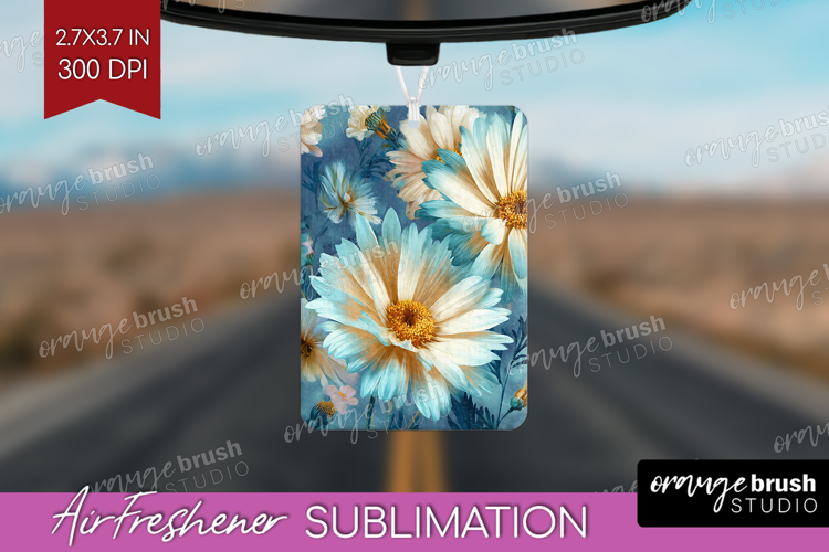 3D Flowers Air Freshener PNG - Summer PNG Sublimation