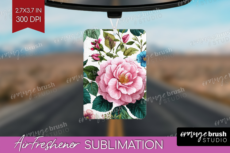 3D Flowers Air Freshener PNG - Summer PNG Sublimation