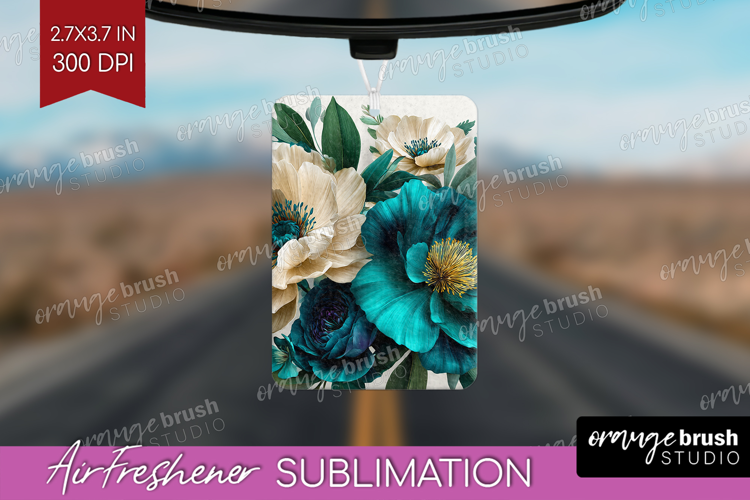3D Flowers Air Freshener PNG - Summer PNG Sublimation