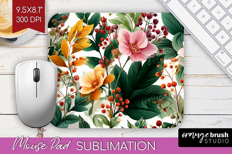 3D Flowers Mouse Pad Sublimation - Summer Mousepad PNG