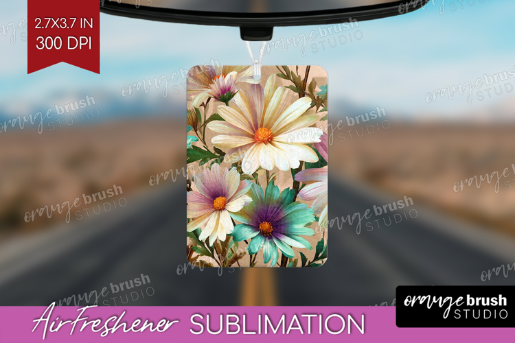 3D Flowers Air Freshener PNG - Summer PNG Sublimation