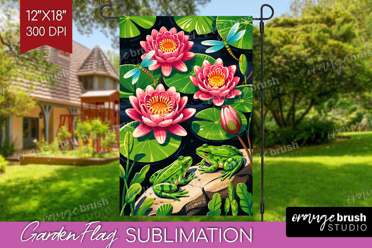 Summer Garden Flag Sublimation - Sping Welcome Sign PNG